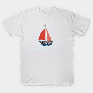 Sailboats at sunset T-Shirt